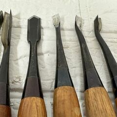 陣太鼓 木彫りのみ 12本セット 鑿 大工道具 古道具 ハンドツール 12本組