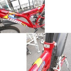 マウンテンバイク LUXUOUS 26インチ 赤 3×6 サスペンション 自転車 