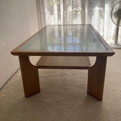 天板ガラス製座卓