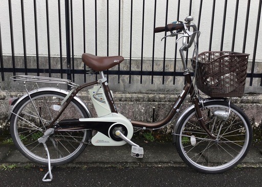 ★＜整備済・良品＞パナソニック・リチウムビビ・20インチ電動自転車・3段変速・ブラウン・お掃除済です♪