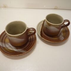 九谷　コーヒーカップ　陶器　カップ＆ソーサー