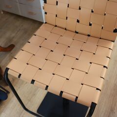 059)クラッシュゲート ハーパーバーチェア ガス式昇降 カウンターチェア 革張り ベージュ×ブラック 参考価格38,500円 CRASH GATE