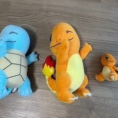 ポケモン　ぬいぐるみ　ゼニガメ　ヒトカゲ　used