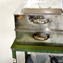 山口)下松市より　業務用ステンレス蒸し器　水槽+中子1段　内寸39.5㎝ 　BIZKH22H