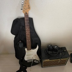 Fender Squire エレキ　+ voxアンプ　ソフトケース付き