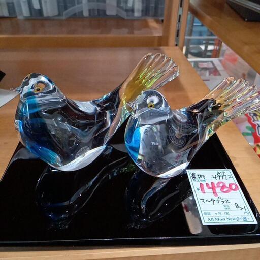 ★鳥の置物　マルチグラス　飾り【店頭販売のみ】