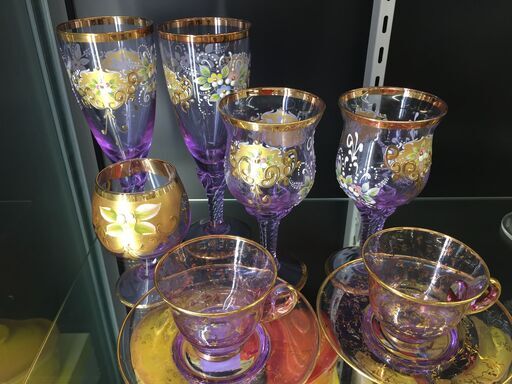 【ジモティ来店特価！！】ベネチアグラスセット　J-0891 ジモティ来店特価！！】ベネチアグラスセット J-0891