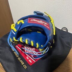 【C-741】ローリングス 軟式グローブ 中古 激安 又吉克樹モデル ピッチャー用 ブルーカラー