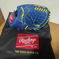 【C-741】ローリングス 軟式グローブ 中古 激安 又吉克樹モデル ピッチャー用 ブルーカラー