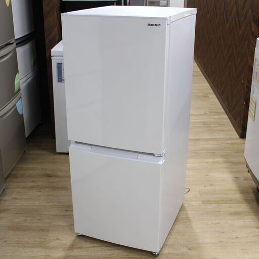 店S680)【極美品/高年式】SHARP/シャープ ノンフロン冷凍冷蔵庫 2ドア/152L SJ-D15HJ-W 2022年製 つけかえどっちもドア ホワイト