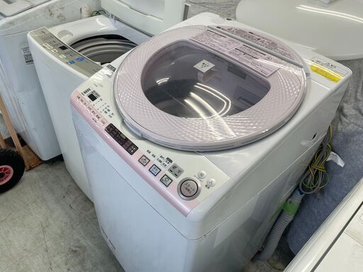 洗濯機の分解クリーニング行っています！配送設置込み　シャープ8.0K洗濯乾燥機　2016年製　分解クリーニング済み！！