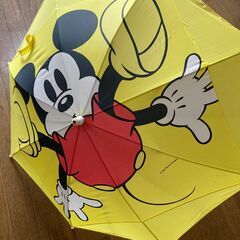 100円　子供用　ディズニー　ミッキーマウス　傘　黄色