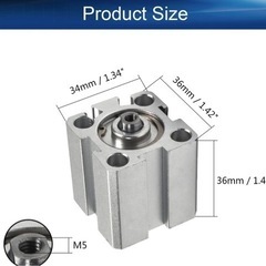 シリンダストローク内径 20mm 配管接続口径 M5