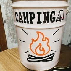 #12ペール缶リメイク　キャンプ