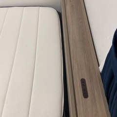 【セミダブル】ベッド＆ベッド台、収納付き！