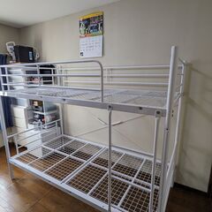 パイプシングル２段ベッド（白）-NewJeans ハニ ニュジ  Get Up  事前収録 サノク トレカ