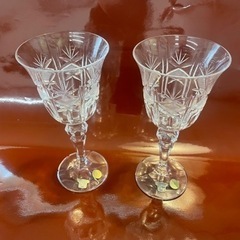 ボヘミアガラスのワイングラス