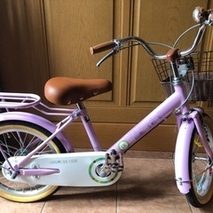 16インチ　女の子紫自転車