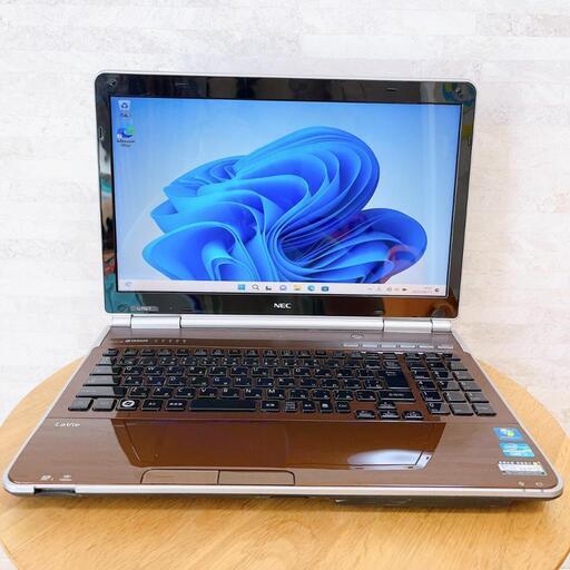 【光沢感】最新Windows 11 8月分⑤HDD320GB メモリ4GB NEC ノートパソコン