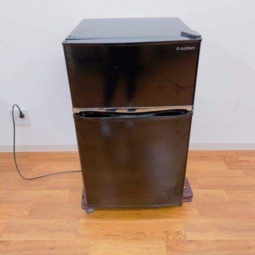 8AG1 S-cubism エスキュービズム 2ドア冷蔵庫 WR-2090BK 2017年製 ブラック