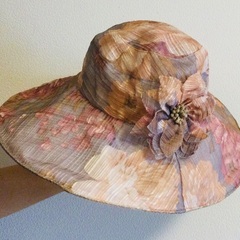 花柄帽子