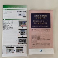 【値下げ】JR西日本　株主優待券　4枚
