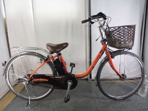 C993★整備済み　中古電動自転車★Panasonic　リチウムVIVI　ＤＸ【26インチ　オレンジ　バッテリー新品8.9Ah】