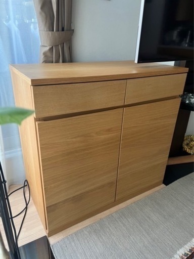 無印良品(MUJI)のオーク材 スタッキングキャビネット/オーク材