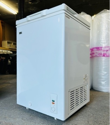 札幌市内配送可 極美品 21年製 Haier ハイアール 103L 上開き式冷凍庫 冷凍ストッカー JF-NC103F-1