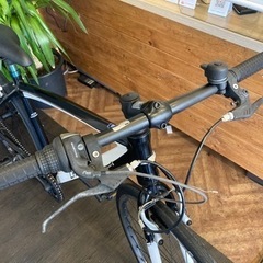 【SALE！通常価格より¥1000引き！CHEVROETシボレー前後タイヤ・チューブ新品！】アルミフレーム　6段変速　700×28c クロスバイク　ブラック　名古屋プレミアム商品券×金鯱マネー参加店舗