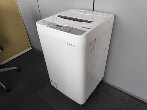 人気商品】 シャープ 全自動洗濯機 ES-GE5B-W ５,5K『中古良品、小傷