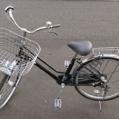 26インチ 🚲 中古 ノーパンク自転車 12800円 🔁6段切替...