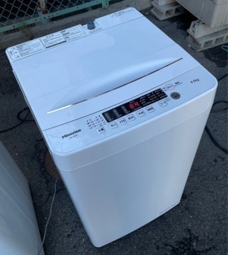 【1】Hisense 洗濯機 HW-K45E 22年製 4.5kg 0825-80