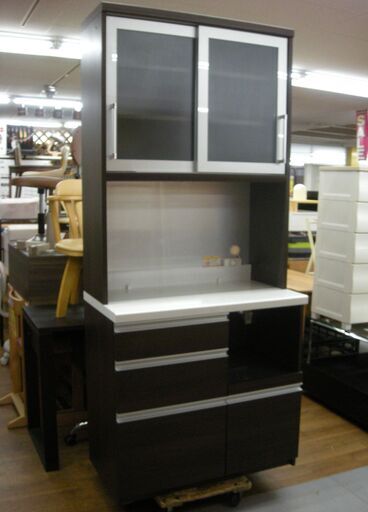 R069 PAMOUNA キッチンボード、食器棚、幅90cm Used・美品