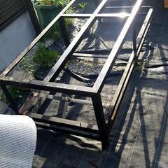 作業台としても 熱帯魚 水槽台 約1800 700 高さ500 スチールアングル製