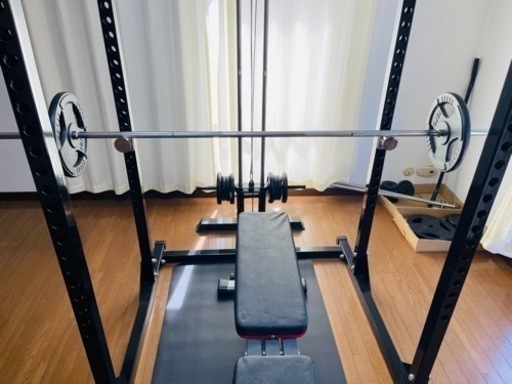 【直接引き取り限定】 筋トレ用ベンチ　可変式ダンベル　ハーフラック パワーラック 直接引き取り限定】 筋トレ用ベンチ可変式ダンベルハーフラック