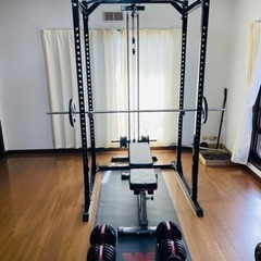 ［引き取り限定］筋トレ器具、パワーラック一式、可変式ダンベル 引き取り限定］筋トレ器具、パワーラック一式、可変式ダンベル