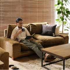 Re:CENOリセノ folk 3人掛けソファ　コーデュロイ　キャメル 楽天市場】3人掛けソファー folk／BR ブラウン 北欧 ナチュラル