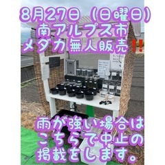 8月27日（日）　メダカ販売10:00〜17: 30（めだか）3...