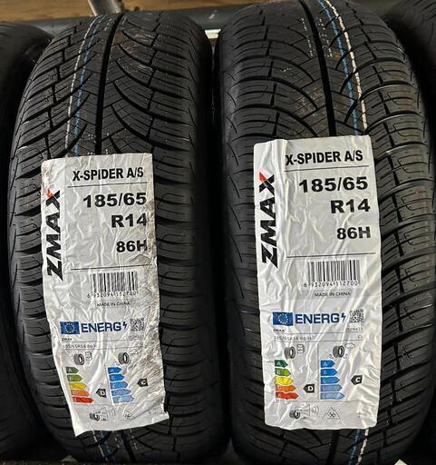 185/65R14⛄工賃込み！新品未使用！モビリオ、モビリオスパイク、サニー、エアウェイブ等に！ZMAX製オールシーズンタイヤ入荷しました