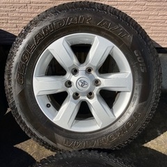 半額値下げ‼️【バリ溝20年製】プラド ランクルプラド ヨコハマ ジオランダーAT G015 150中期 トヨタ純正ホイール タイヤ セット 265/65r17 7.5J +25 ハイラックス サーフ FJクルーザー ランドクルーザープラド 