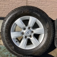 半額値下げ‼️【バリ溝20年製】プラド ランクルプラド ヨコハマ ジオランダーAT G015 150中期 トヨタ純正ホイール タイヤ セット 265/65r17 7.5J +25 ハイラックス サーフ FJクルーザー ランドクルーザープラド 