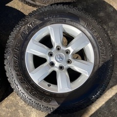 半額値下げ‼️【バリ溝20年製】プラド ランクルプラド ヨコハマ ジオランダーAT G015 150中期 トヨタ純正ホイール タイヤ セット 265/65r17 7.5J +25 ハイラックス サーフ FJクルーザー ランドクルーザープラド 