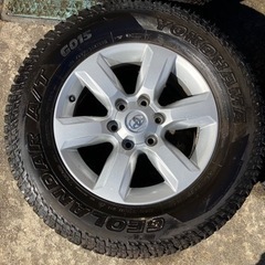半額値下げ‼️【バリ溝20年製】プラド ランクルプラド ヨコハマ ジオランダーAT G015 150中期 トヨタ純正ホイール タイヤ セット 265/65r17 7.5J +25 ハイラックス サーフ FJクルーザー ランドクルーザープラド 