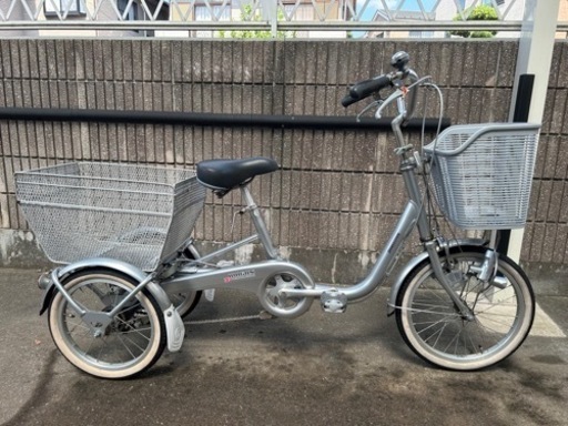 大人用三輪自転車 ブリヂストンBW13 シルバー J & S様】三輪自転車