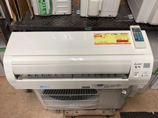 K04463　三菱　中古エアコン　主に6畳用　冷房能力　2.2KW ／ 暖房能力　2.5KW