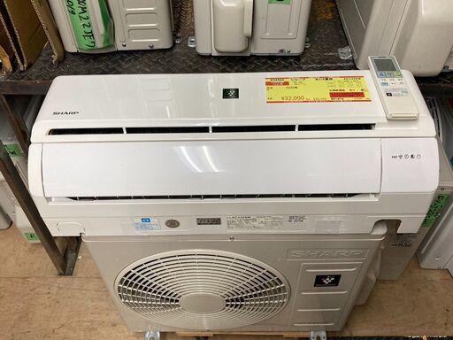 K04464　シャープ　中古エアコン　主に6畳用　冷房能力　2.2KW ／ 暖房能力　2.5KW