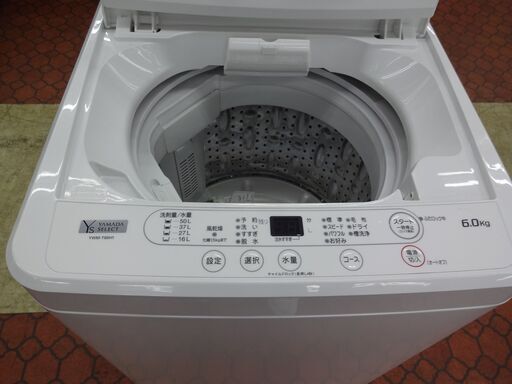 ID 366855　洗濯機6K　ヤマダ　２０２１年製　YWM-T60H1