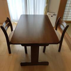 食卓テーブル・椅子2脚付