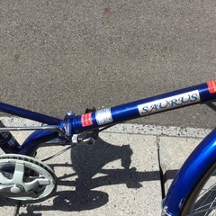 紺色折りたたみ中古自転車整備済
